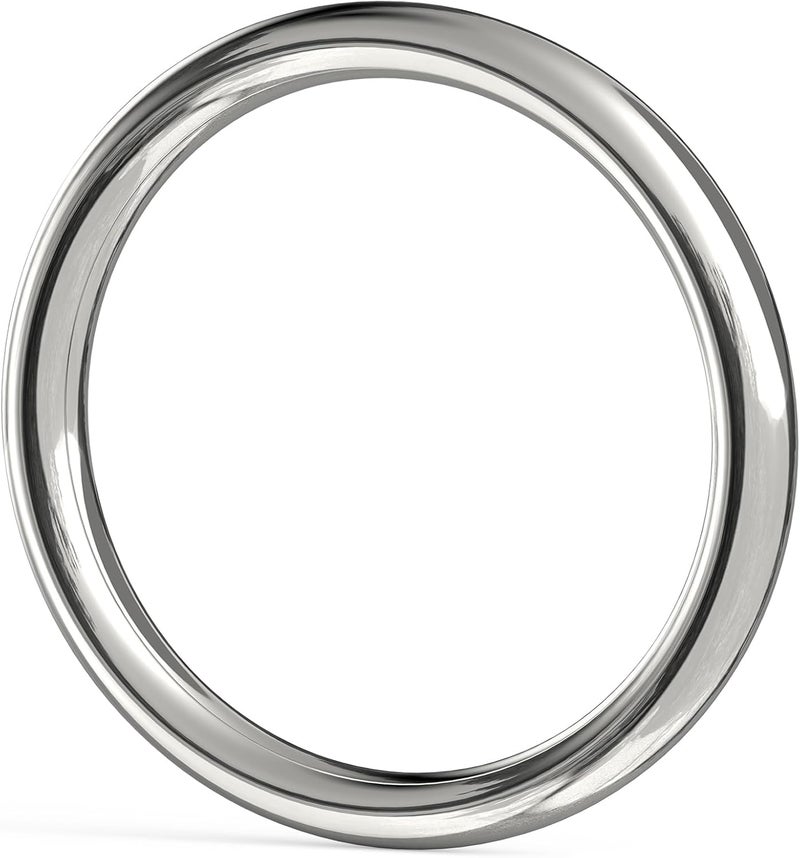 BEYOURD Steel Rings, Stainless Steel Metal O Ring Buckles, Solid Welded Metal Loop for Macrame, Hanging Slings Rope (6 Inch x 1PCS, Round Shape) - Image 1